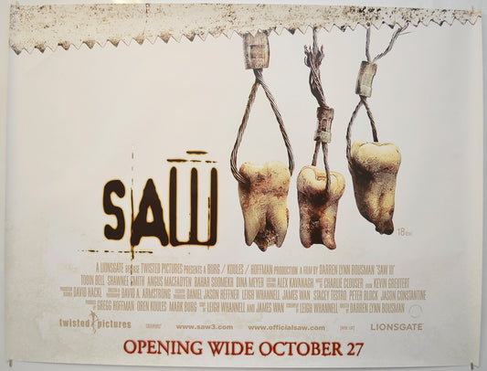 Saw III Original Quad Poster - Film Poster - Movie Poster  