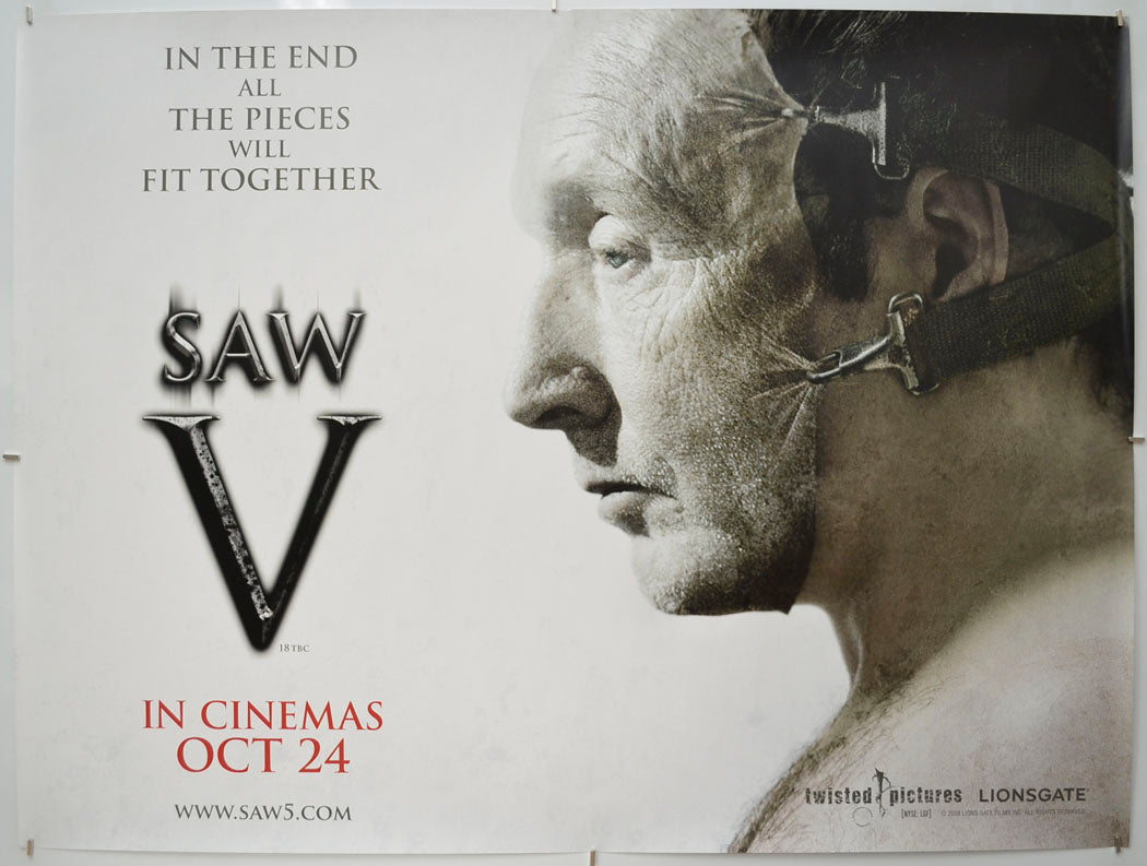 SAW V (Teaser / Advance Version) Original Quad Poster - Film Poster - Movie Poster