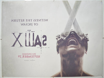 SAW X (Back) Cinema Quad Movie Poster 