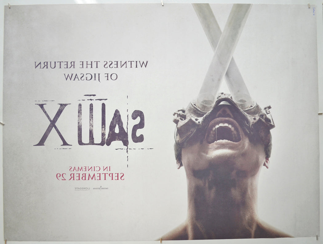 SAW X (Back) Cinema Quad Movie Poster 