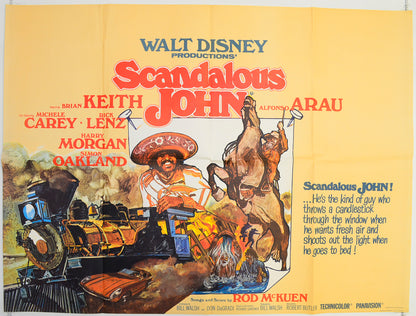 Scandalous John Original Quad Poster - Film Poster - Movie Poster  