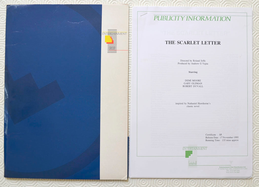 THE SCARLET LETTER Original Cinema Press Kit 