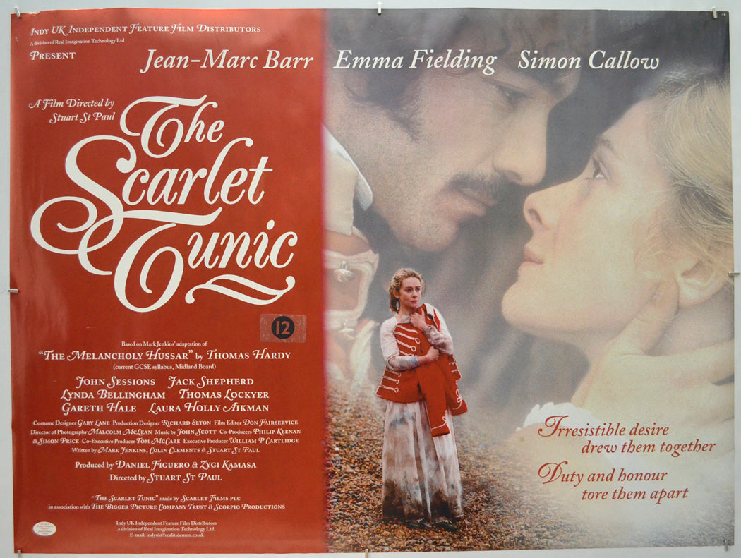 The Scarlet Tunic Original Quad Poster - Film Poster - Movie Poster