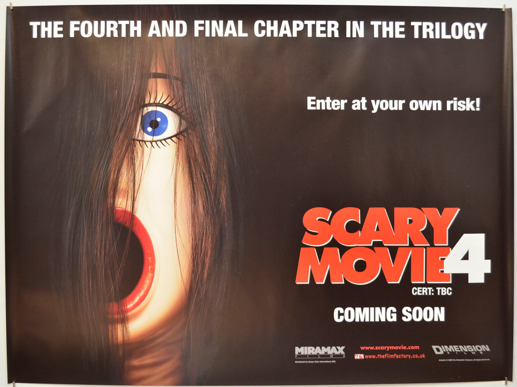 Scary Movie 4  (Teaser / Advance Version) Original Quad Poster - Film Poster - Movie Poster  