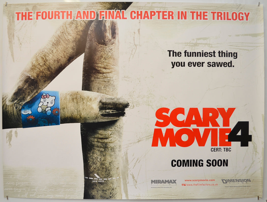 Scary Movie 4  (Teaser / Advance Version 2) Original Quad Poster - Film Poster - Movie Poster  