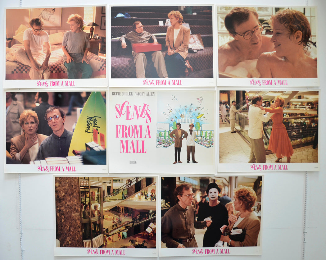 Scenes From A Mall  Set of 8 Original Cinema Lobby Cards 