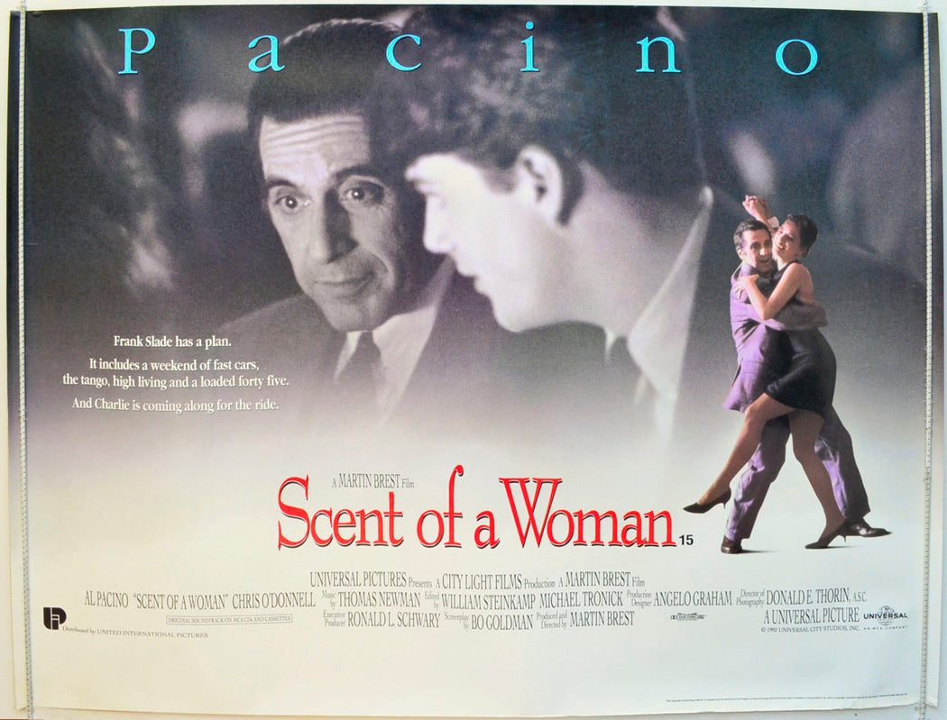 The Scent Of A Woman Original British Quad Poster - Film Poster - Movie Poster 