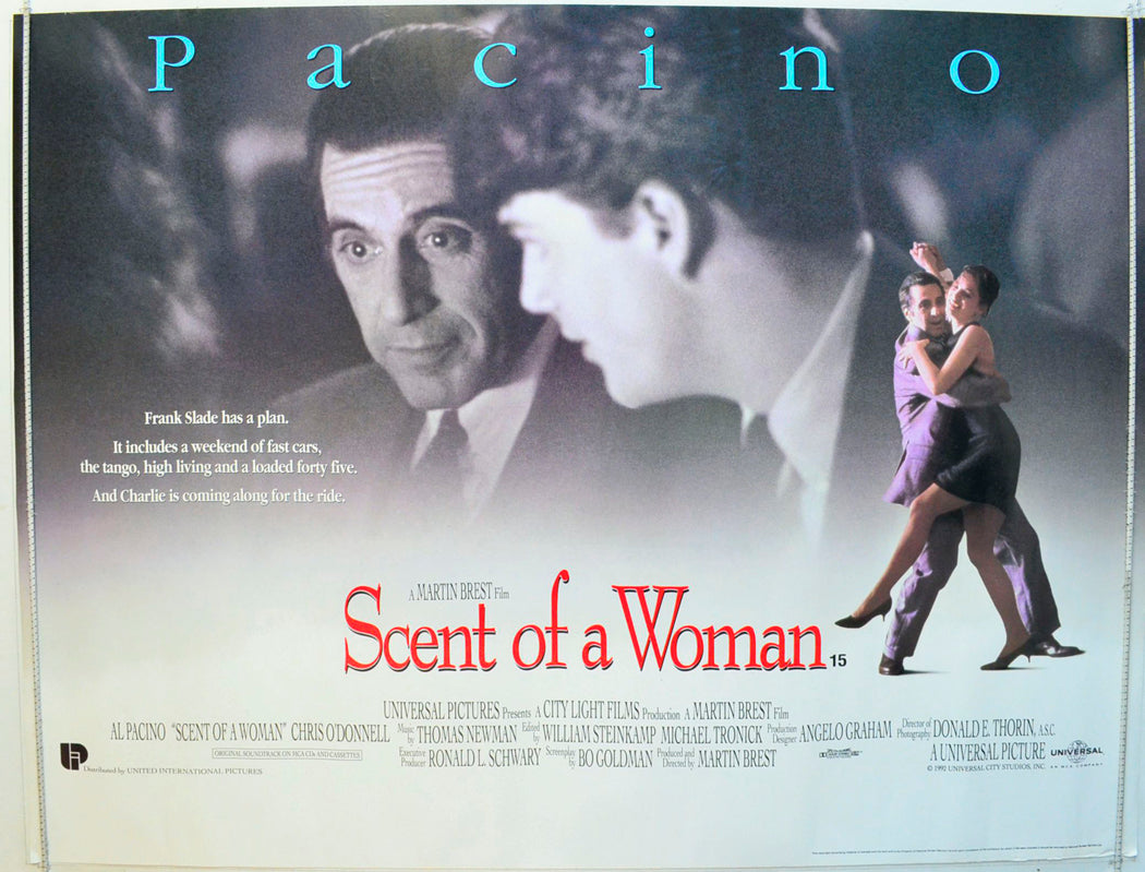 The Scent Of A Woman Original British Quad Poster - Film Poster - Movie Poster 