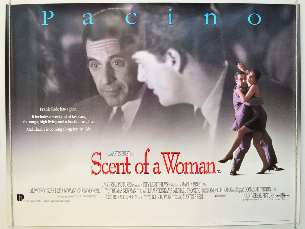 The Scent Of A Woman  Original British Quad Poster - Film Poster - Movie Poster