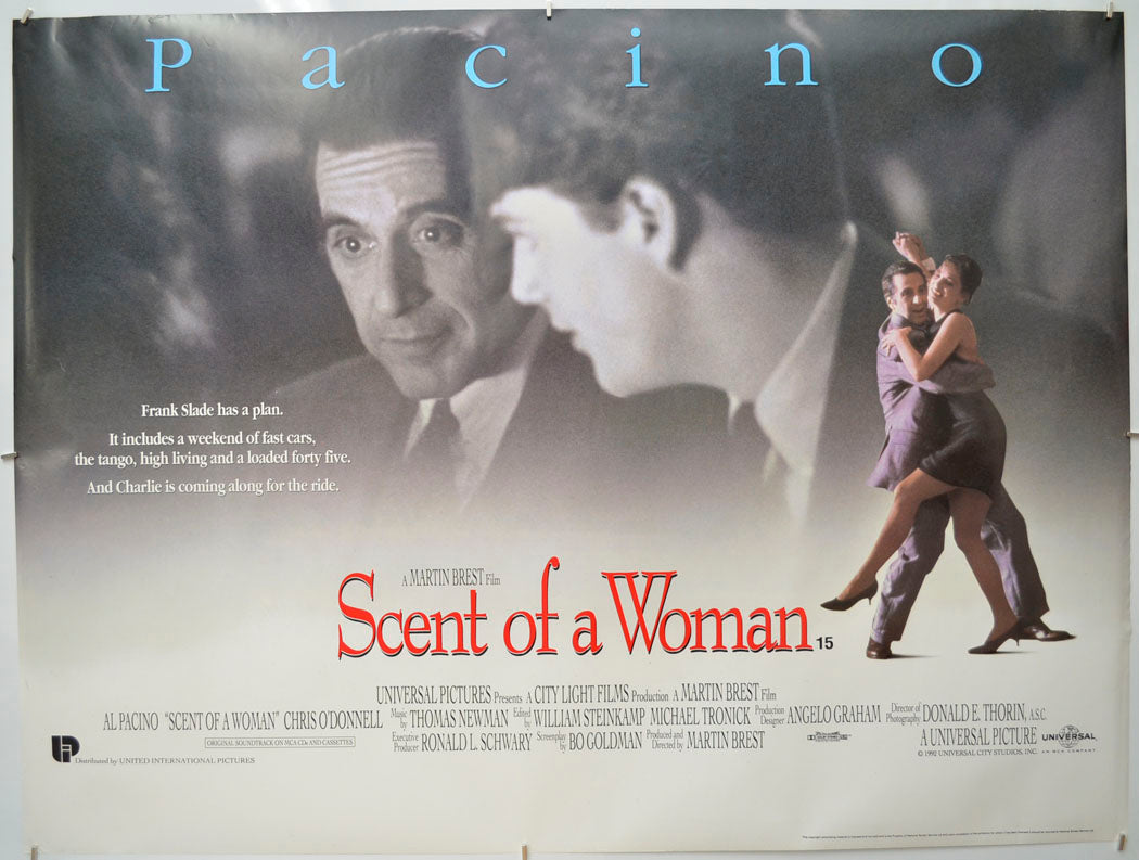 The Scent Of A Woman  Original Quad Poster - Film Poster - Movie Poster