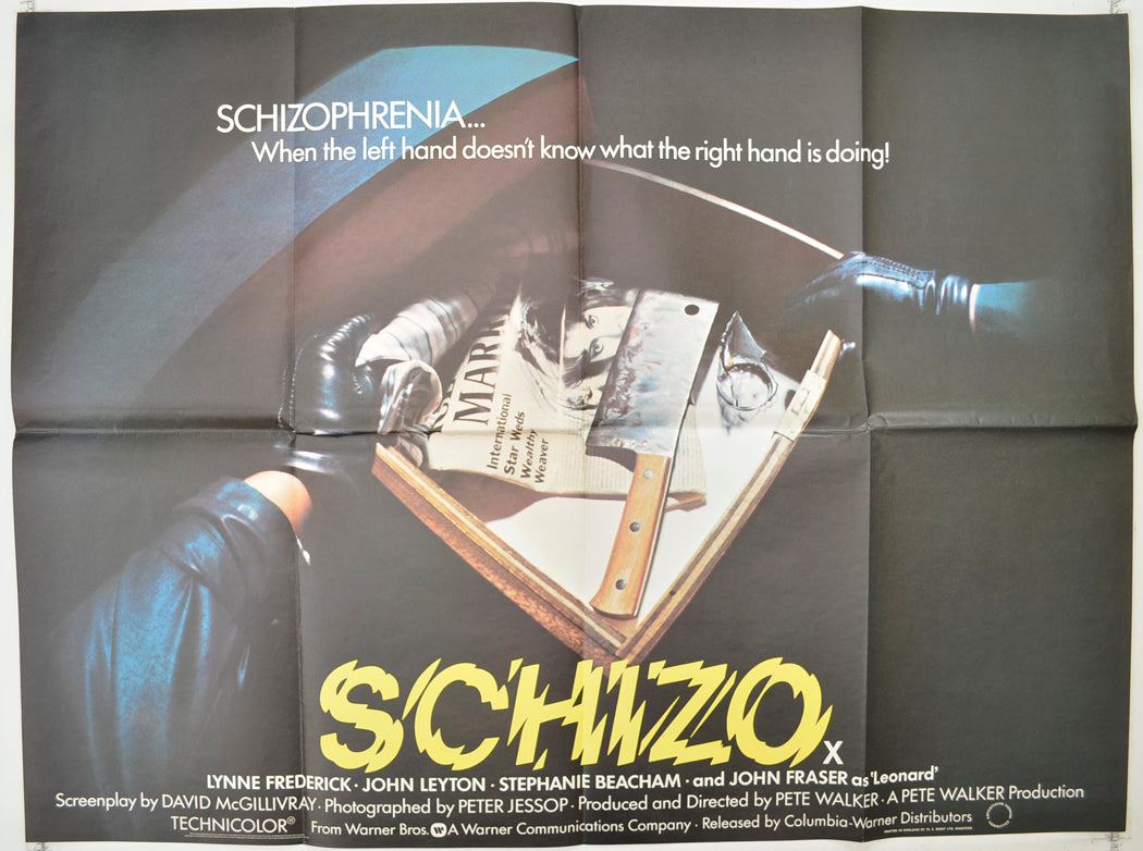 Schizo  Original Quad Poster - Film Poster - Movie Poster