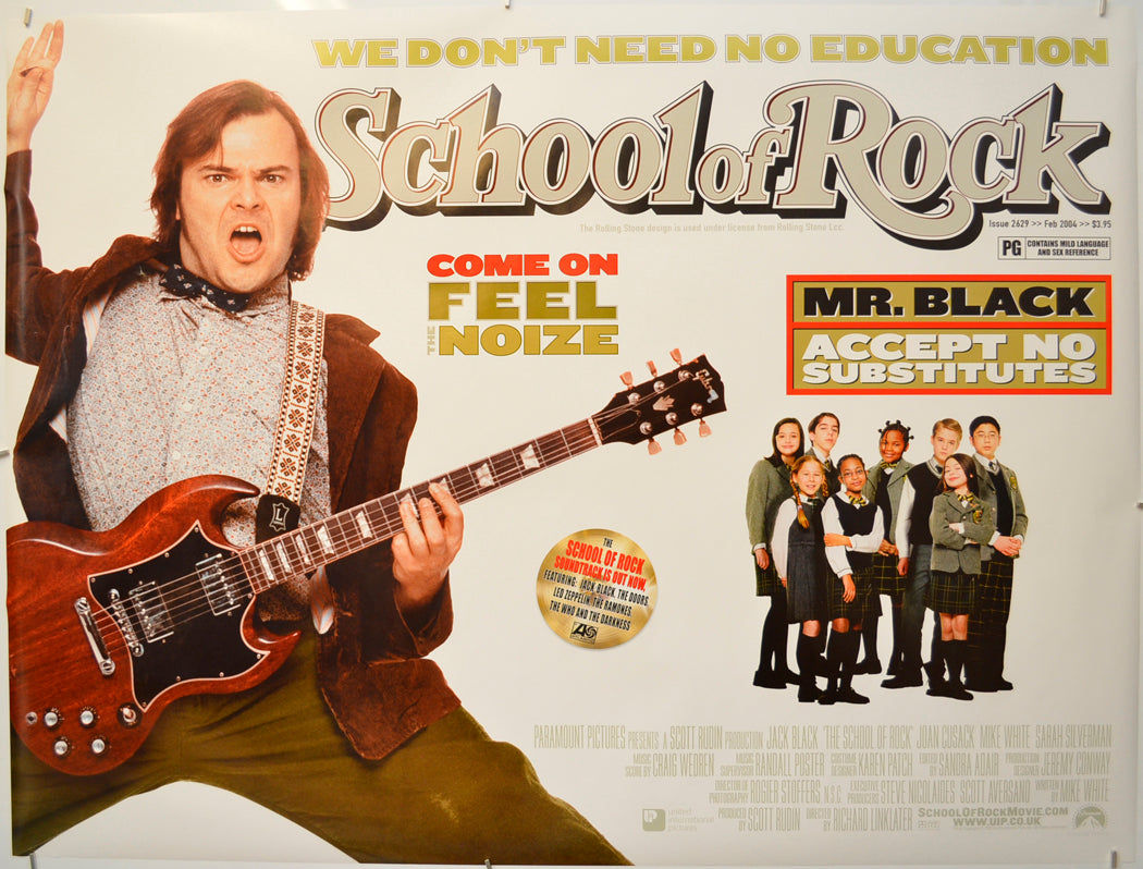 School Of Rock Original Quad Poster - Film Poster - Movie Poster  