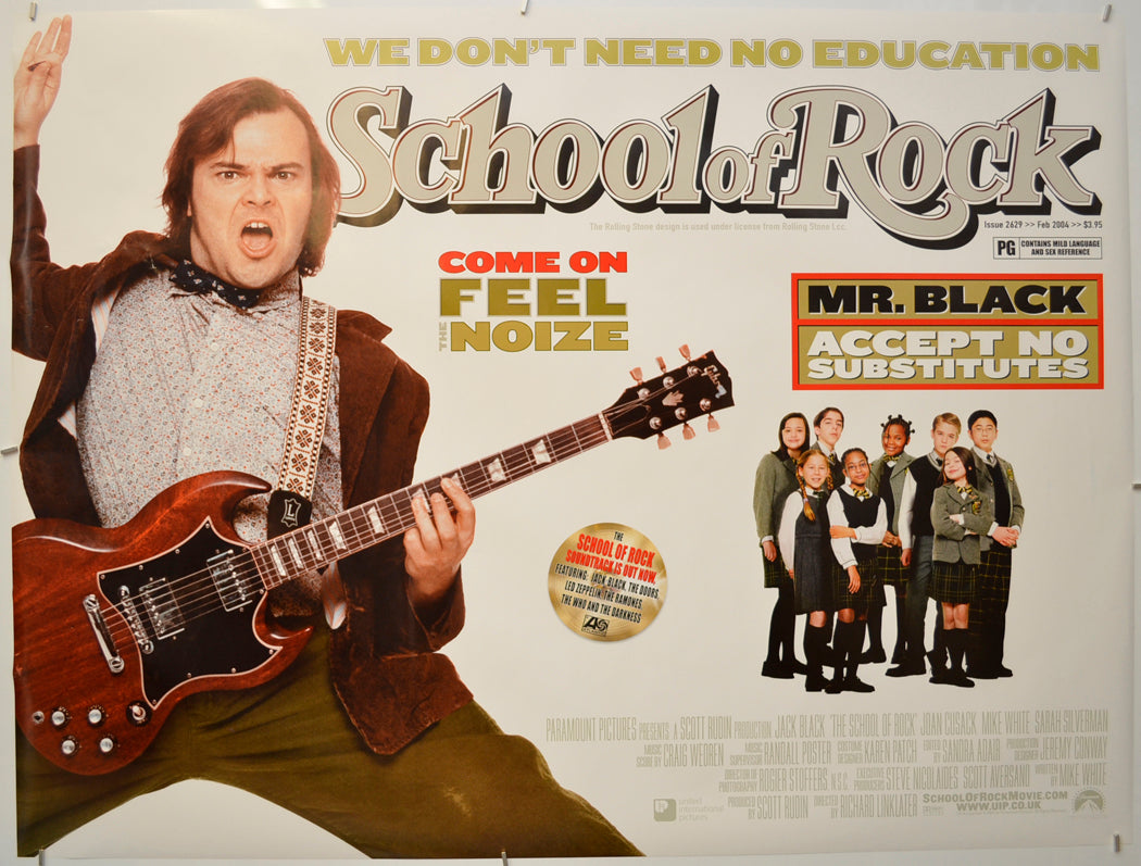 School Of Rock Original Quad Poster - Film Poster - Movie Poster  