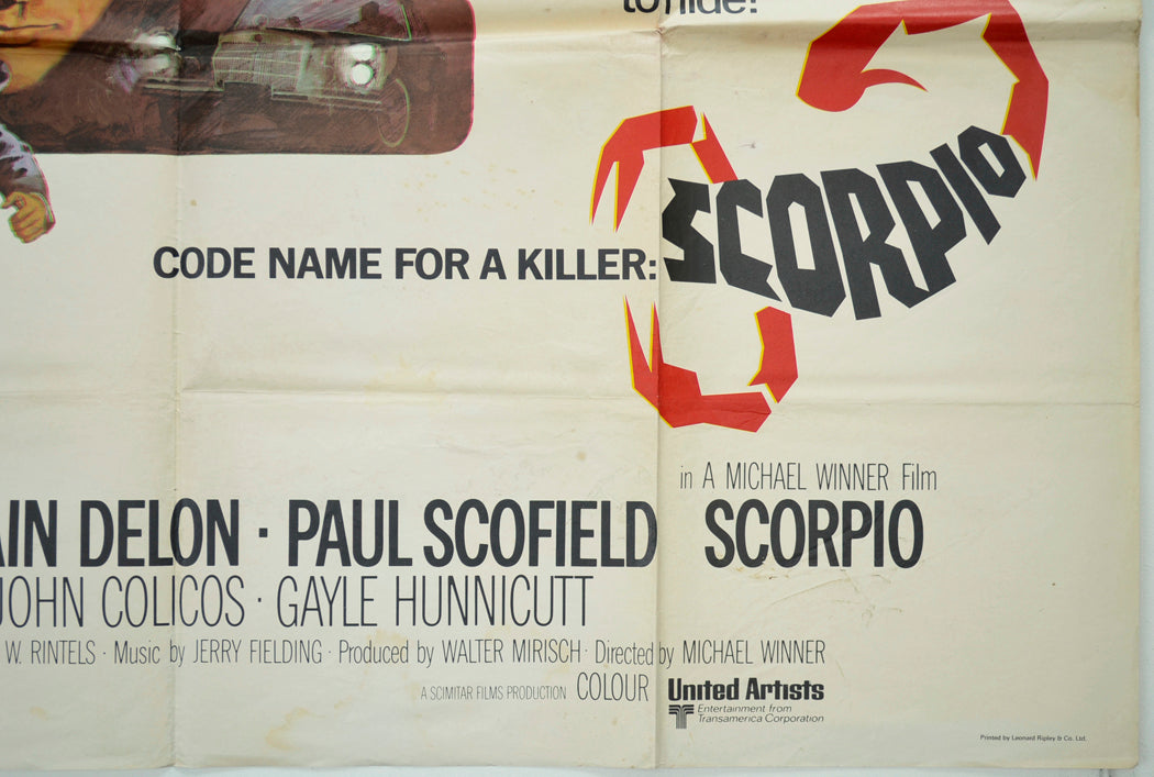 SCORPIO (Bottom Right) Cinema Quad Movie Poster 