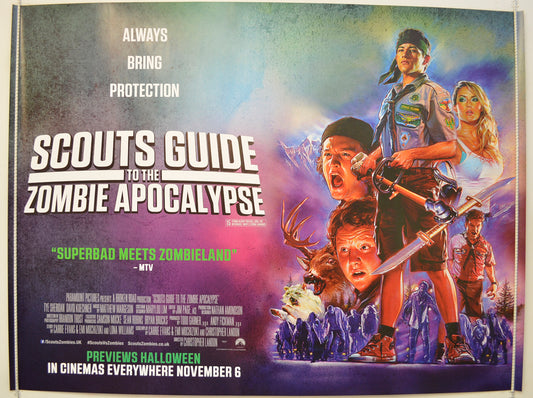 Scouts Guide To The Zombie Apocalypse  Original Quad Poster - Film Poster - Movie Poster 