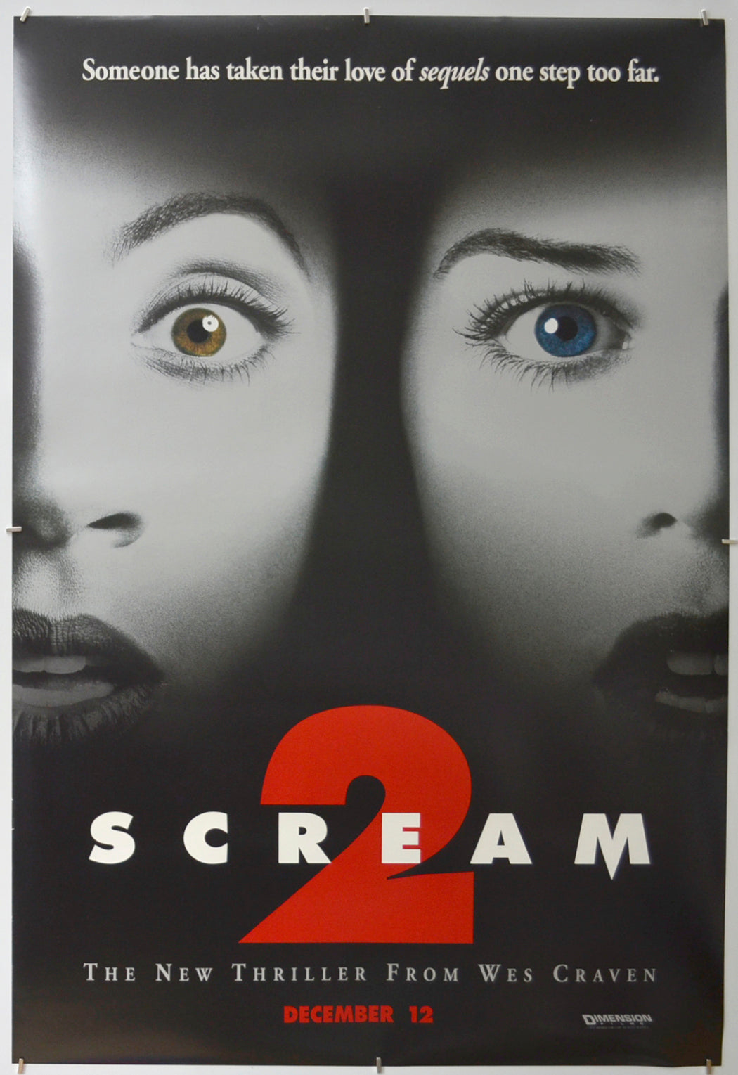 Scream 2 (Teaser / Advance Version)  Original One Sheet Poster - Film Poster - Movie Poster  