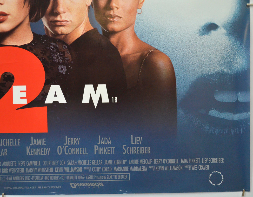 SCREAM 2 (Bottom Right) Cinema Quad Movie Poster 