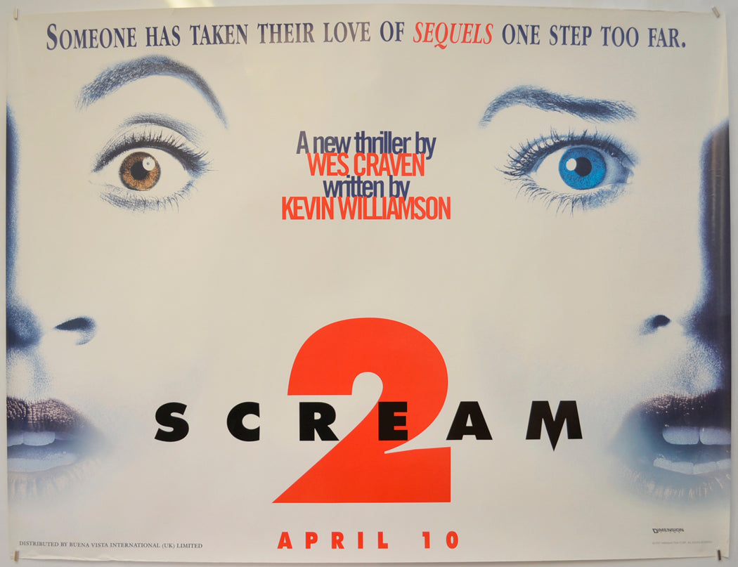 Scream 2  (Teaser / Advance Version)   Original Quad Poster - Film Poster - Movie Poster