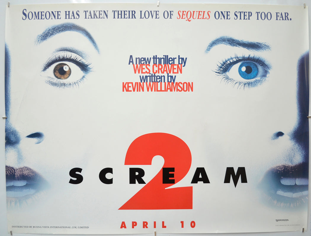 Scream 2 (Teaser / Advance Version) - Original Quad Poster - Film Poster - Movie Poster