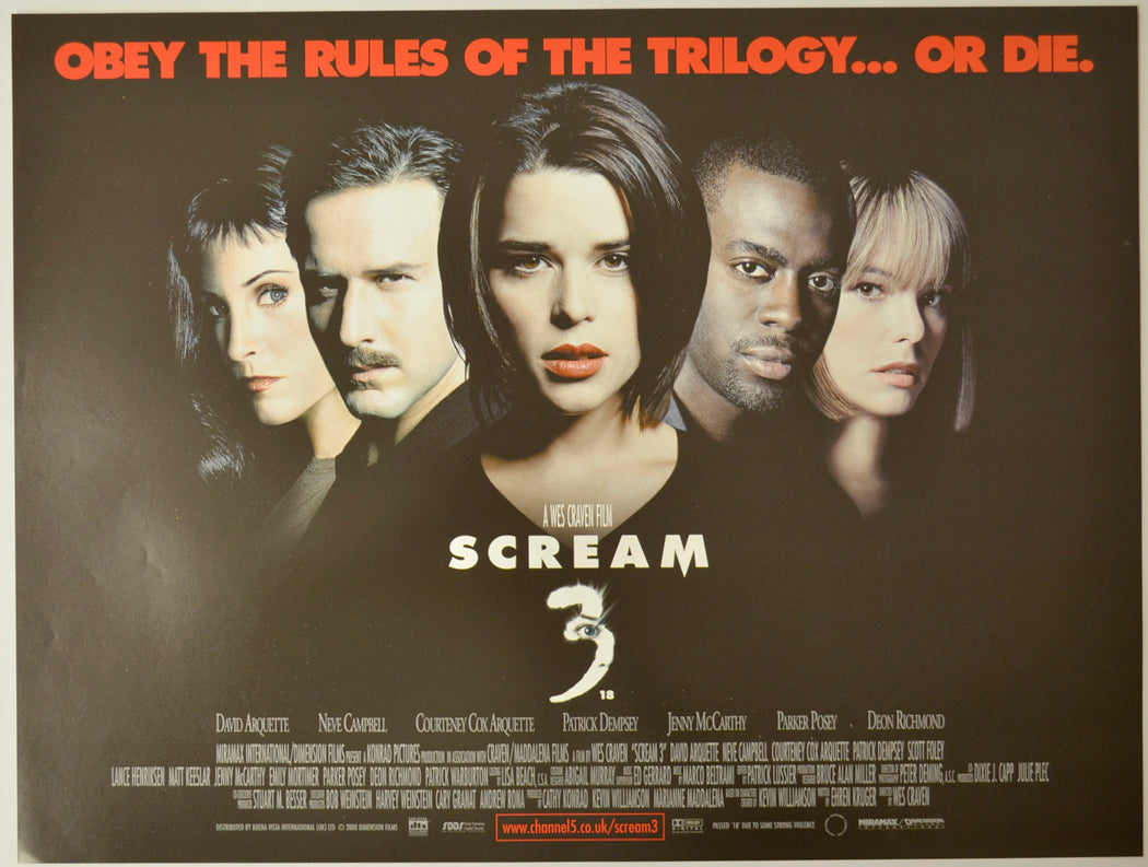 Scream 3 Original Mini Quad Poster - Film Poster - Movie Poster