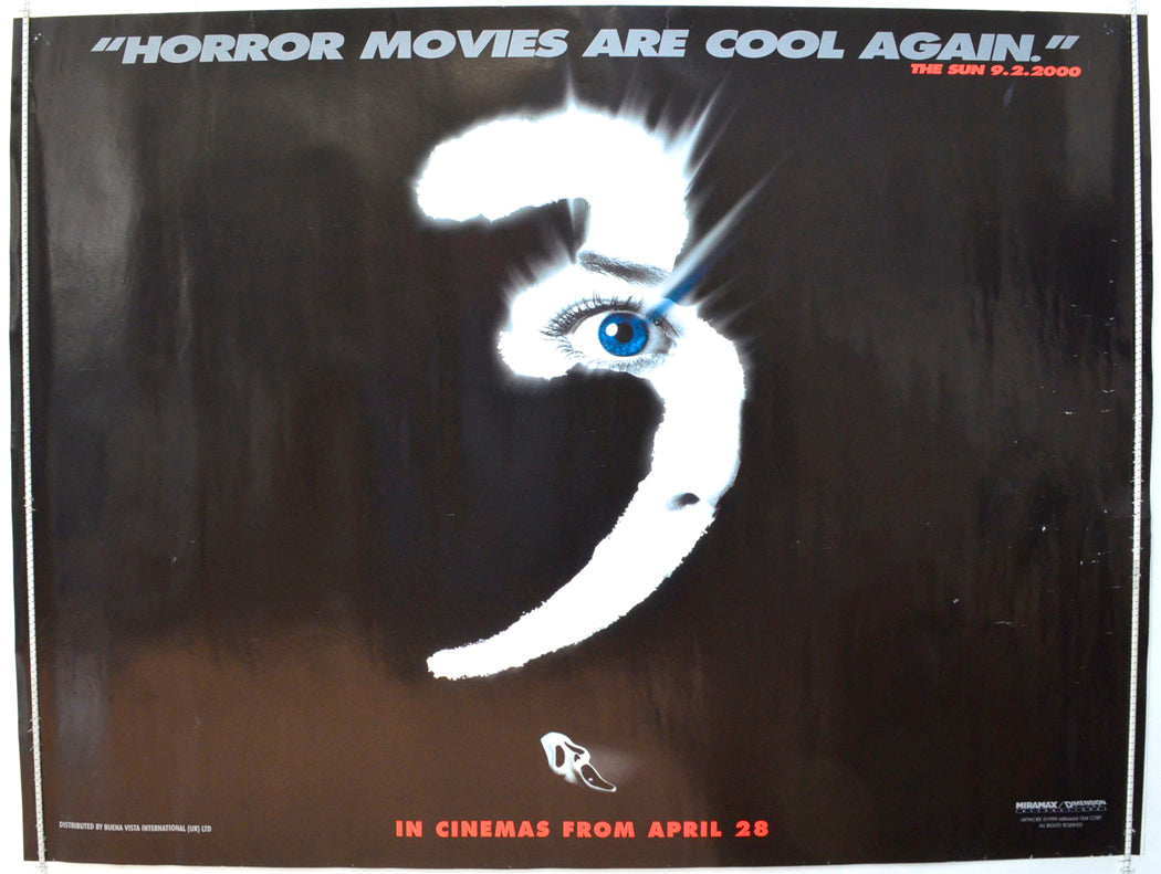 Scream 3   (Teaser / Advance Version) Original British Quad Poster - Film Poster - Movie Poster