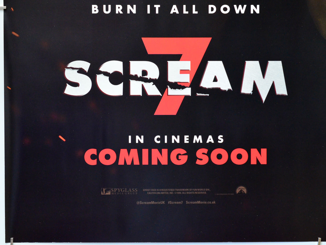 Scream 7 (Bottom Left) Cinema Quad Movie Poster 