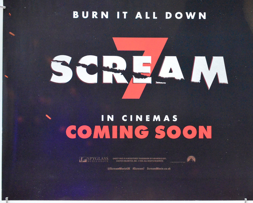 Scream 7 (Bottom Left) Cinema Quad Movie Poster 