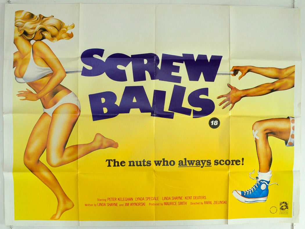 Screwballs Original British Quad Poster - Film Poster - Movie Poster 