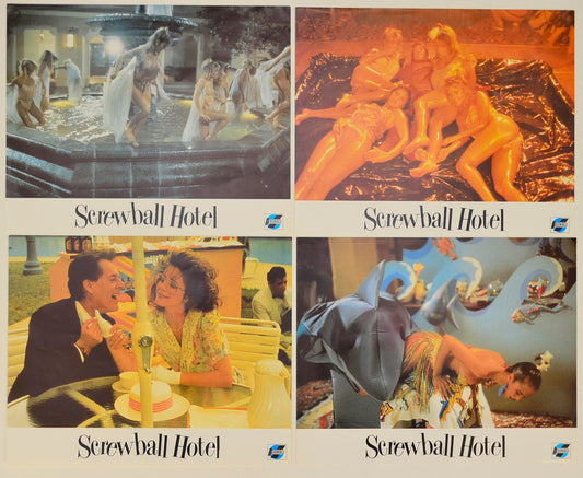 Screwball Hotel 4 Original Lobby Cards / Colour Front Of House Stills 