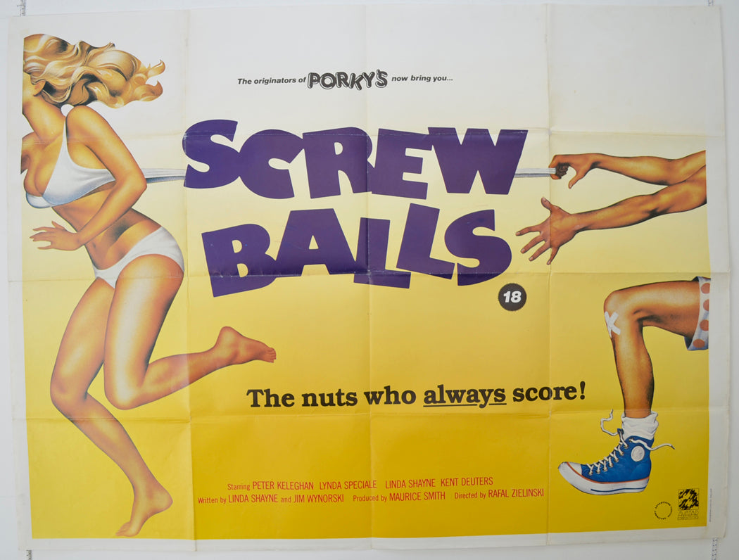 Screwballs   Original Quad Poster - Film Poster - Movie Poster 