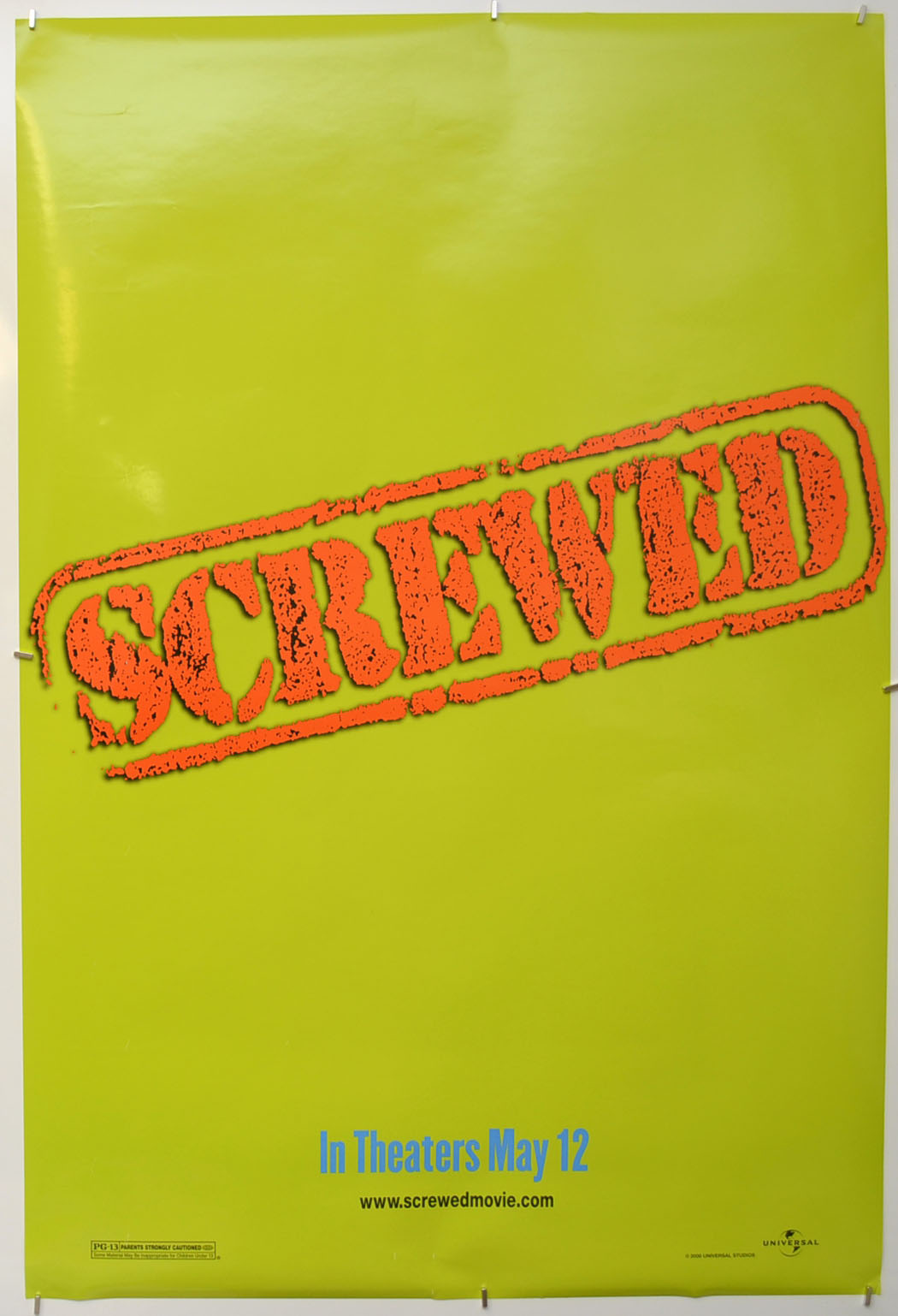 Screwed (Teaser / Advance Version) Original One Sheet Poster - Film Poster - Movie Poster