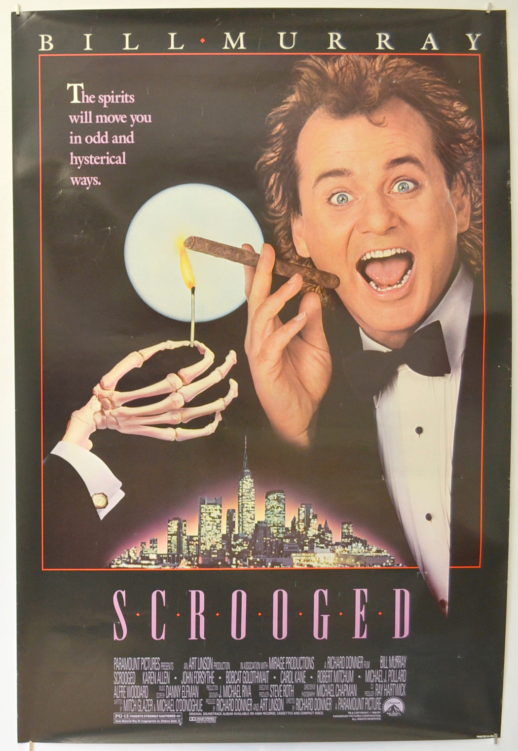 Scrooged  Original One Sheet Poster - Film Poster - Movie Poster