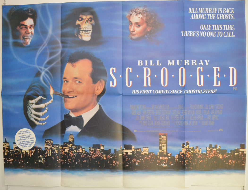 Scrooged  Original British Quad Poster - Film Poster - Movie Poster 