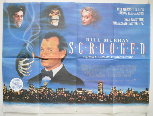 Scrooged  Original British Quad Poster - Film Poster - Movie Poster 