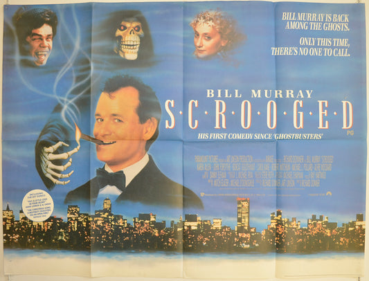 Scrooged  Original British Quad Poster - Film Poster - Movie Poster 