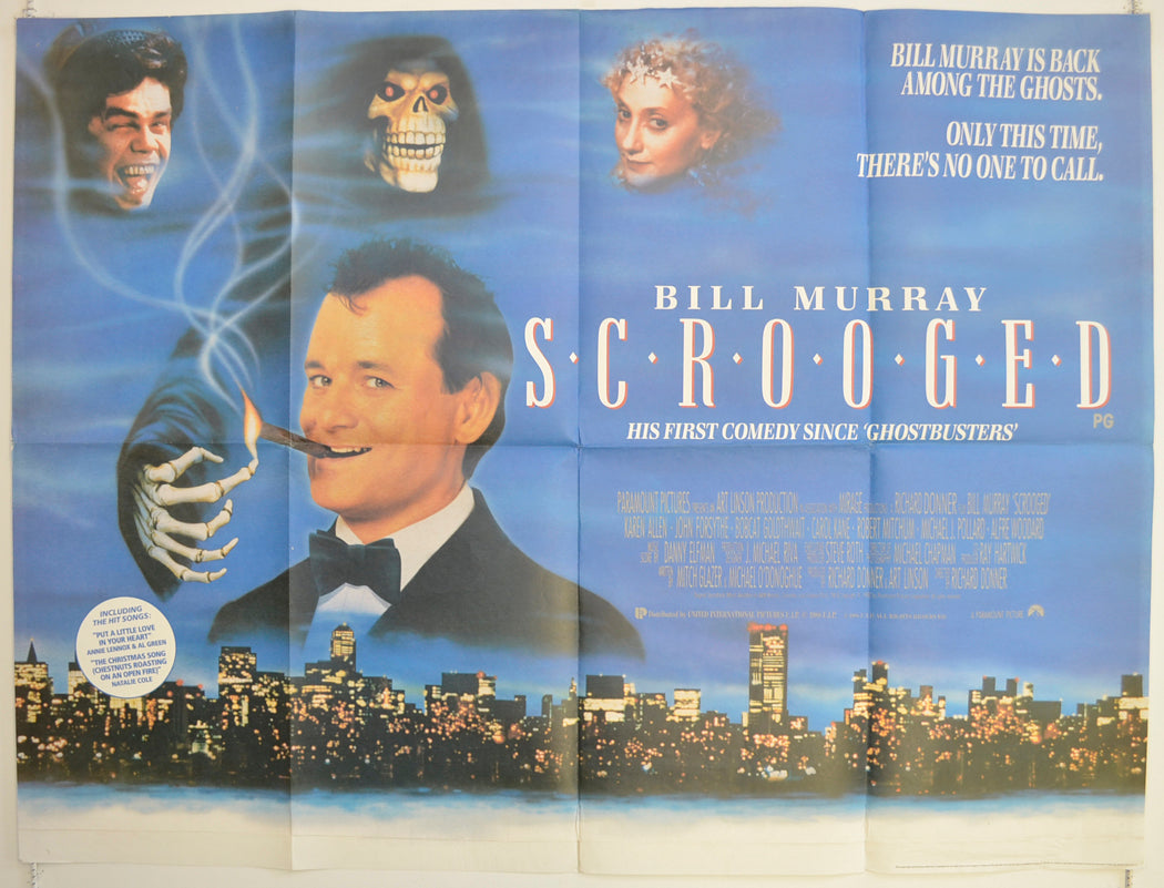 Scrooged  Original British Quad Poster - Film Poster - Movie Poster 