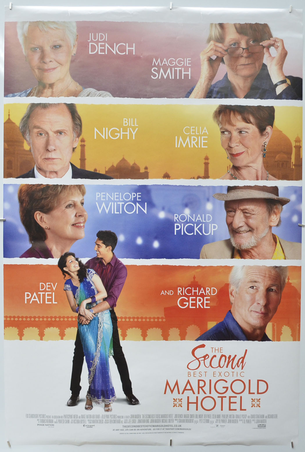 The Second Best Exotic Marigold Hotel Original One Sheet Poster - Film Poster - Movie Poster