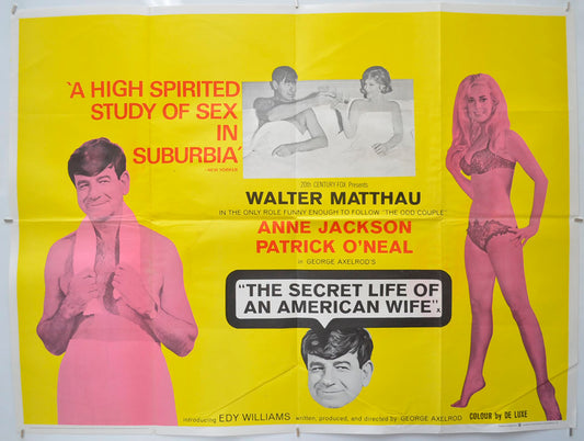 The Secret Life Of An American Wife Original Quad Poster - Film Poster - Movie Poster