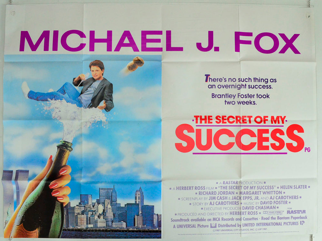 The Secret Of My Success  Original British Quad Poster - Film Poster - Movie Poster 