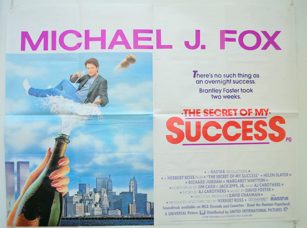 The Secret Of My Success   Original British Quad Poster - Film Poster - Movie Poster 