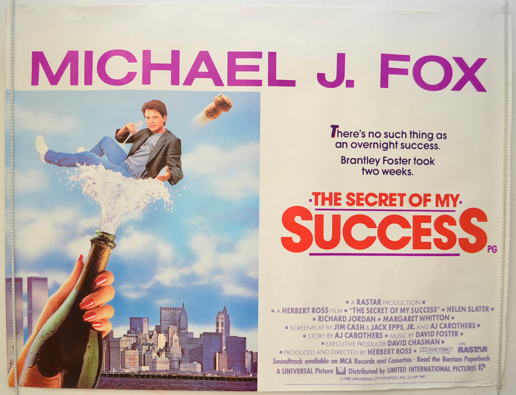 The Secret Of My Success  Original Quad Poster - Film Poster - Movie Poster  