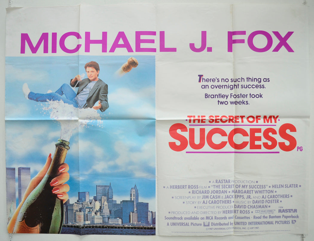 The Secret Of My Success   Original British Quad Poster - Film Poster - Movie Poster 