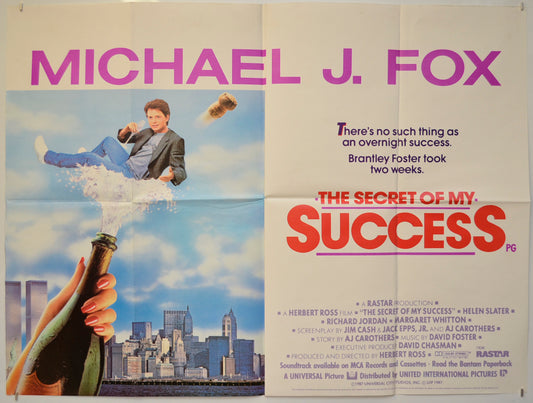 The Secret Of My Success  Original Quad Poster - Film Poster - Movie Poster