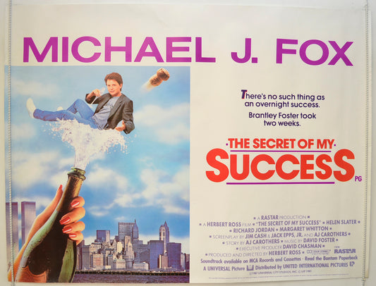 The Secret Of My Success  Original Quad Poster - Film Poster - Movie Poster  