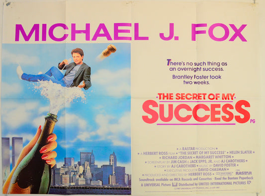 The Secret Of My Success  Original Quad Poster - Film Poster - Movie Poster  