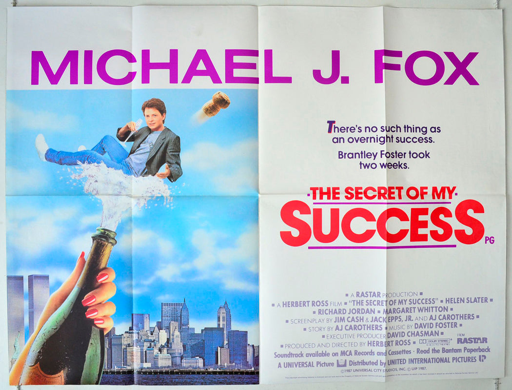 The Secret Of My Success  Original British Quad Poster - Movie Poster