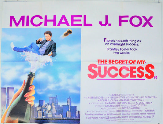 The Secret Of My Success  Original British Quad Poster - Film Poster - Movie Poster 