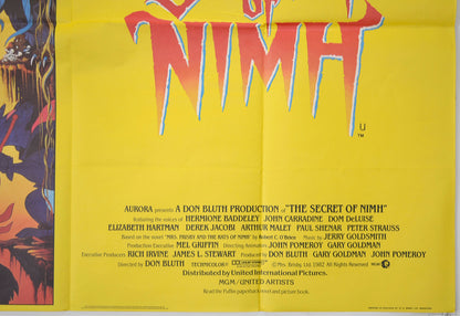 THE SECRET OF NIMH (Bottom Right) Cinema Quad Movie Poster 