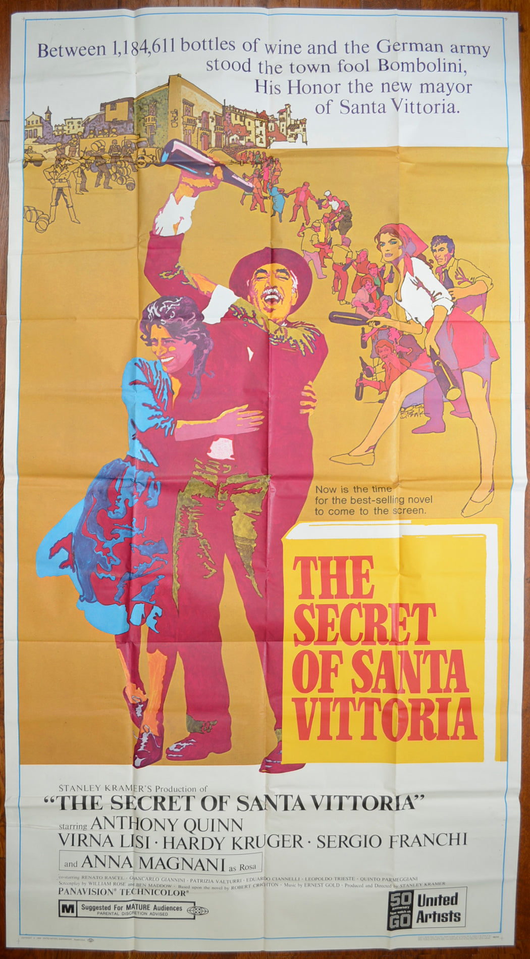 The Secret Of Santa Vittoria   Original US 3-Sheet Poster - Film Poster - Movie Poster 