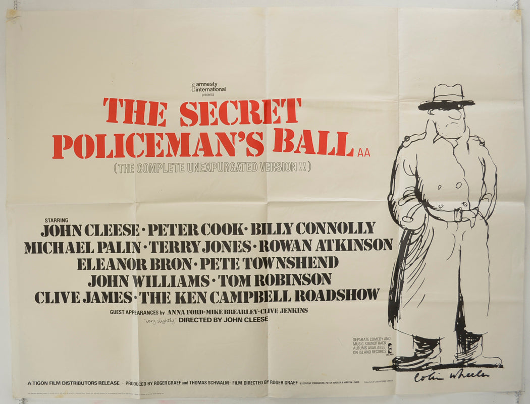 The Secret Policeman's Ball Original Quad Poster - Film Poster - Movie Poster  